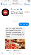 Pizza is awesome. Now we’re talking. The Pizza Hut chatbot.