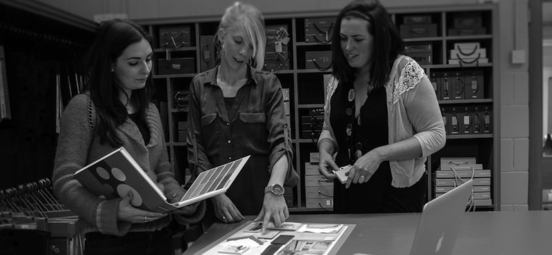 An image of the Jane Clayton UK design team. Jane Clayton uses live chat software by Olark to engage with customers who are trying to order bespoke upholstery.