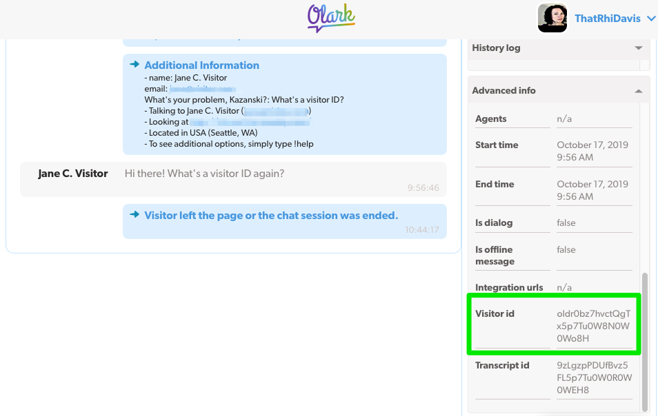 Olark Transcripts