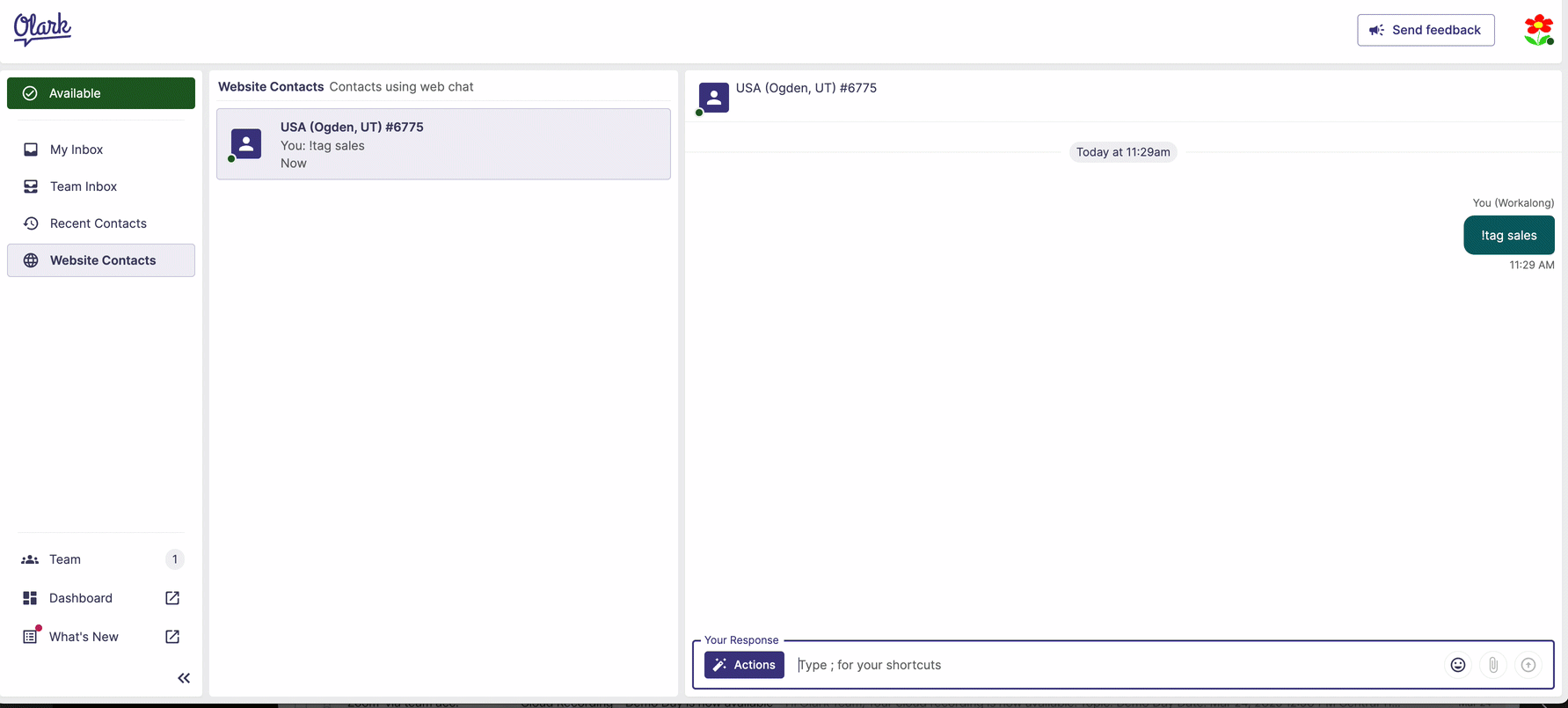 a gif image of an agent using the command &ldquo;!end&rdquo; in the agent console