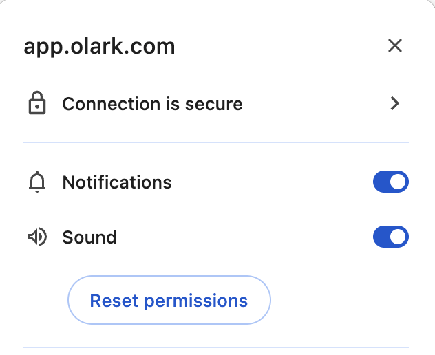 Should see Notifications enabled and Sound enabled