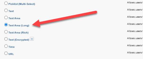Text Area &ndash; Long