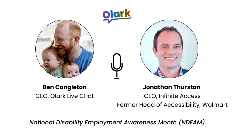 Headshots of Ben Congleton, Olark CEO and Johnathan Thurston, Infinite Access CEO